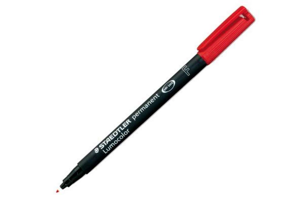 Immagine di Pennarello Lumocolor Permanent 318 - punta 0,6 mm - rosso - Staedtler