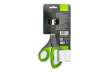 Immagine di Forbici universali in blister Q-Connect Elite Softgrip lame 21 cm asimmetriche grigio/verde - KF0398