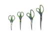 Immagine di Forbici in blister Q-Connect Softgrip lame simmetriche grigio/verde 14 cm KF00752