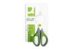 Immagine di Forbici in blister Q-Connect Softgrip lame simmetriche grigio/verde 14 cm KF00752