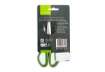 Immagine di Forbici in blister Q-Connect Softgrip lame simmetriche grigio/verde 14 cm KF00752