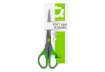 Immagine di Forbici in blister Q-Connect Softgrip lame simmetriche grigio/verde 17,5 cm KF00753