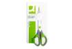 Immagine di Forbici in blister Q-Connect Softgrip lame simmetriche grigio/verde 17,5 cm KF00753