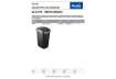 Immagine di Cestino gettacarte Rotho con coperchio basculante nero/grigio - 50 l F600029