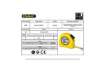 Immagine di Flessometro STANLEY Tylon 3 m x 13 mm nastro in metallo - gancio per cintura M30487