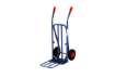 Immagine di Carrello in acciaio Serena Group con doppio manico 90x44x118 cm blu con pala di carico - portata 120
