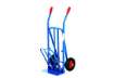 Immagine di Carrello in acciaio Serena Group con doppio manico 90x44x118 cm blu con pala di carico - portata 120