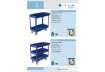 Immagine di Carrello in acciaio Serena Group a 2 ripiani blu 84x41x82 cm - portata 100 kg TC4102