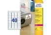 Immagine di Etichette bianche superaderenti Avery poliestere 45,7x25,4 mm - 40 et/foglio - per laser - conf. 20