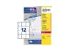 Immagine di Etichette bianche per indirizzi AVERY Ultragrip™ 63,5x72 mm - 12 et/foglio - stampanti laser cf. 100