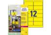 Immagine di Etichette permanenti poliestere giallo Avery 99,1x42,3 mm - 12 et/foglio - per stampanti laser - cf.