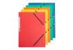 Immagine di Cartellina a 3 lembi con elastico Q-Connect 24,3x32 cm cartoncino manilla 375 g/m² assortiti  cf. 10