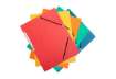 Immagine di Cartellina a 3 lembi con elastico Q-Connect 24,3x32 cm cartoncino manilla 375 g/m² assortiti  cf. 10