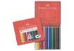 Immagine di Matite colorate Faber-Castell Colour Grip assortiti astuccio di metallo da 24 - 112423