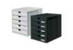 Immagine di Cassettiera SYSTEMBOX HAN in polistirolo con 5 cassetti chiusi per A4/C4 nero 1450-13