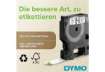 Immagine di Nastro per etichettatrici Dymo D1 19 mm x 7 m nero/trasparente S0720820