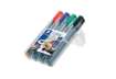 Immagine di Marcatori punta a scalpello Staedtler Lumocolor permanent marker 350 astuccio da 4 pezzi - 350 WP4