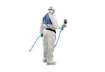 Immagine di Tuta da lavoro di protezione 3M colore bianco con pannello posteriore verde bianco-verde M - 4520 M
