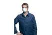 Immagine di Respiratore per carteggiatura a mano 3M serie 8000 Classic FFP1 senza valvola Conf. 20 pezzi - 71001