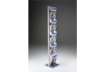 Immagine di Espositore Menhir da terra TECNOSTYL A4 in alluminio a 5 scomparti 33x33x173 cm silver - MIC102