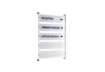 Immagine di Struttura a parete a 5 targhe bisatinate TECNOSTYL 60x15 cm silver/trasparente TP001BS