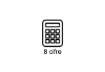Immagine di Calcolatrice tascabile SHARP con display a 8 cifre bianco SH-EL233SB