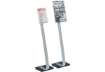 Immagine di Espositore da terra DURABLE CRYSTAL SIGN STAND A4 argento metallizzato - 481823
