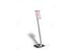 Immagine di Espositore da terra DURABLE CRYSTAL SIGN STAND A4 argento metallizzato - 481823