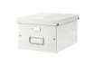 Immagine di Scatola per archiviazione universale ''M'' Leitz CLICK & STORE bianco metallizzato 28,1x20x37 cm - 6