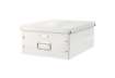 Immagine di Scatola per archiviazione universale ''L'' Leitz CLICK & STORE bianco metallizzato 36,9x20x48,2 cm -