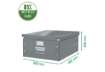Immagine di Scatola per archiviazione universale ''L'' Leitz CLICK & STORE bianco metallizzato 36,9x20x48,2 cm -