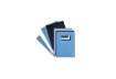 Immagine di Copertine per rilegatura GBC Leathergrain cartoncino goffr. A4 blu scuro conf da 100 copertine - CE0