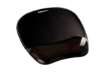 Immagine di Tappetino mouse con poggiapolsi FELLOWES Crystal™ Gel nero 20,2 x 23,5 x 2,5 cm - 9112101