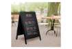 Immagine di Lavagna da terra a gesso liquido Securit® Sandwich in legno 70x120 cm nero - SBS-BL-120