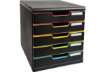 Immagine di Cassettiera Exacompta MODULO Classic A4 Black Office 5 cassetti 28,8x35x32 cm nero/arlecchino - 3019