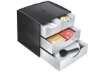 Immagine di Cassettiera da tavolo CEP Take a break 4 cassetti 18,5x18,6x17,5 cm nero 1082110561
