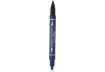 Immagine di Marcatore permanente doppia punta Pentel Twin Tip tratti F-M blu N75W-CE