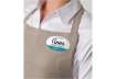 Immagine di Badge adesivi per tessuti ovali Avery 85x50 mm - 10 et/foglio - stampanti laser - Conf. 20 fogli L48