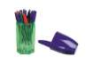 Immagine di Penne a sfera con cappuccio BIC Cristal Original 1 mm - colori assortiti - astuccio portapenne da 20