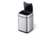 Immagine di Cestino con sensore DURABLE NO TOUCH argento metallizzato - capienza 6 Lt - 3420-23