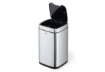 Immagine di Cestino con sensore DURABLE NO TOUCH argento metallizzato - capienza 12 Lt - 3421-23