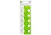 Immagine di Batterie alcaline a bottone 1.5V Q-Connect LR44 conf. 10 pezzi in blister - KF14557
