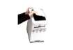 Immagine di Cestino per rifiuti System in cartone certificato FSC - 55-90 L Fellowes blu e bianco - 0193201