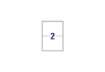 Immagine di Etichette in Teslin bianco Avery Laser/Inkjet 2 et./foglio 210x148 mm conf. 50 fogli - B3655-50
