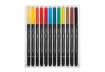 Immagine di Pennarello punta fine AQUA BRUSH DUO colori assortiti Lyra confezione appendibile 12 pezzi - L652112