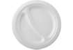 Immagine di Piatti a 2 scomparti bio-compostabili ecoCanny Party bianco Ø225x22 mm conf. 50 pz - ECO-008CA