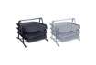 Immagine di Set 3 Vaschette portadocumenti Q-Connect 27,8x27,5x35 cm nero KF00823