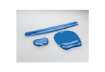 Immagine di Tappetino mouse con poggiapolsi FELLOWES Crystal™ Gel blu trasparente 20,2 x 23,5 x 2,5 cm - 9114120