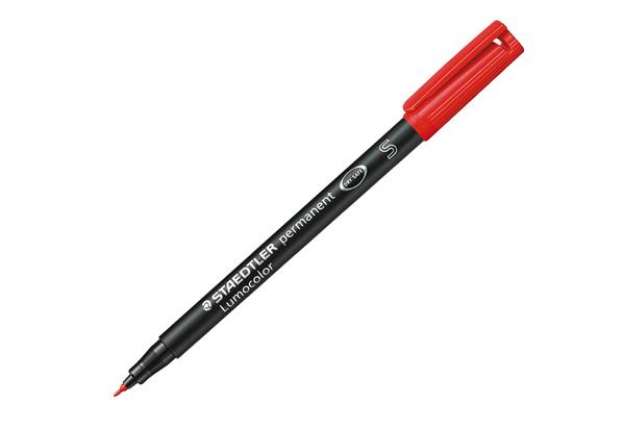 Immagine di Pennarello Lumocolor Permanent 313 - punta 0,4 mm - rosso - Staedtler