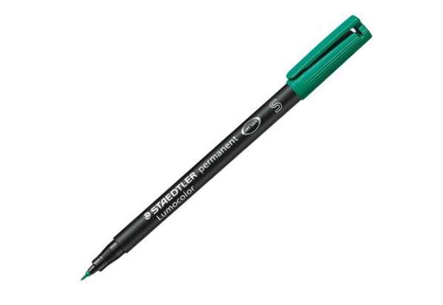 Immagine di Pennarello Lumocolor Permanent 313 - punta 0,4 mm - verde - Staedtler